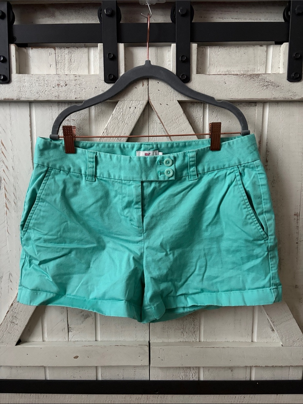 Vineyard Vines Mint Teal Cotton Chino Shorts